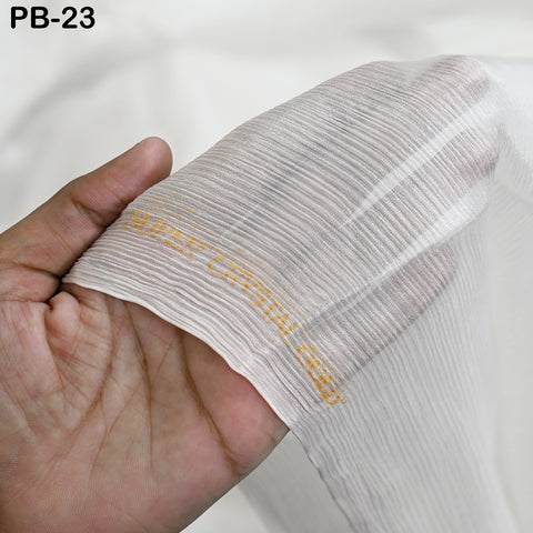 Dyeable Indian White Pure Silk Chinon Chiffon Fabric by The Yard Dupattas Saree Fabric Costume Apparel Wedding bridesmaid Crafting Sewing