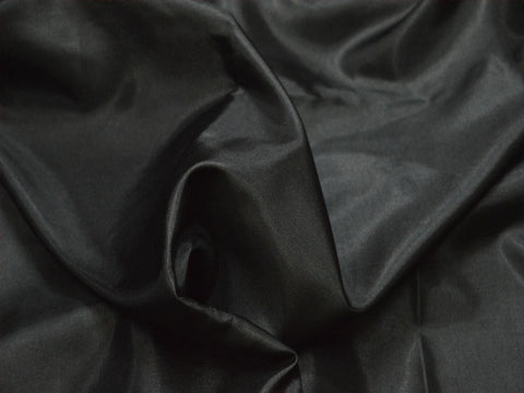Black lining polyester fabric by the yard crafting wedding bridesmaid dresses sewing costumes cushion covers drapes home décor upholstery poly fabric
