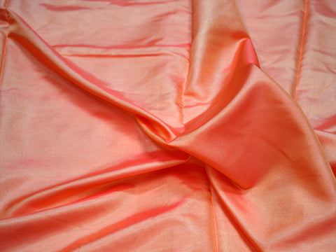Iridescent oranges peach polyester fabric crafting wedding bridesmaid dresses sewing accessories clutches costumes cushion covers drapes lining kids wear dress fabric