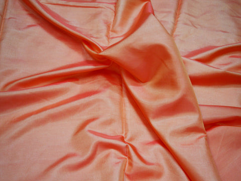 Iridescent oranges peach polyester fabric crafting wedding bridesmaid dresses sewing accessories clutches costumes cushion covers drapes lining kids wear dress fabric