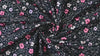 Indian Black Embroidered Fabric by the yard Sewing DIY Crafting Embroidery Wedding Dress Costumes Dolls Bags Cushions Table Runners Blouses