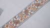 9 Yard Grey Embroidery Ribbon 4cm Trim Embroidered Indian Sari Embellishments DIY Crafting Cats Dogs Collar Trimmings Headbands Saree Border