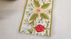 1 Meter Floral Embroidery Ribbon: Green, Red, Ivory, Beige on White (65mm) Holidays Wreaths