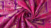 Banarasi Zari Brocade Fabric: Floral Paisley Design, Blended Silk (1 Yard)