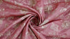 Salmon Pink Pure Tussar Silk Embroidered Fabric Indian Embroidery Raw Silk Wild Natural Handmade Fabric Peace Silk Tussah Dress Material
