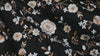 Indian Embroidered Fabric by the yard Sewing DIY Crafting Floral Black Embroidery Wedding Dress Costumes Men's Waistcoat Bags Cushion Cover