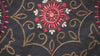 Brown Embroidered Fabric Indian Embroidery Cotton Fabric by the Yard Sewing Fabric DIY Crafting Wedding Dress Costumes Doll Bag Home Decor