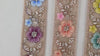 Sari Border Trim, Regency Embroidered Ribbon | Beaded Edge, Pink 1 Meter, 3cm - For Lampshades, Handbags, Junk Journals