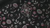Floral Black Indian Embroidered Fabric by the yard Sewing DIY Crafting Embroidery Wedding Dress Costumes Men's Waistcoat Bags Cushion Cover