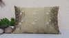 Embroidered Throw Cushion Cover Antique Gold Rectangle Pure Silk Luxury Cushion, Designer Fabric Throw Pillow Cover For Sofa Bed Home decor
