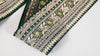Bottle Green Indian Sequins Trim Ribbon – Gold Zari Embroidery, 7.62cm Wide (1 Meter)