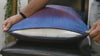 Iridescent Blue-Red Dupioni Silk Cushion Cover: Luxury Throw Pillow