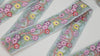 1 Meter Grey Embroidery Ribbon 4cm Trim Embroidered Indian Sari Embellishments Crafting Tote Bags Trimming Curtains Headbands Saree Border