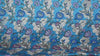 Blue Indian Brocade Silk Fabric By The Yard Banarasi Bridal Wedding Dress Material Crafting Sewing Home Décor Upholstery Drapery Cushions