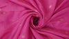Pure Mysore Silk Fabric by Yard, Fuchsia Gold Zari Buttie Indian Wedding Dress Material