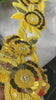 Yellow Beaded Indian Trim: 3-Inch Handmade Sari Border, Bridal Embellishment