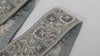 Sari Border Trim, Embroidered Ribbon | Grey Viscose Dupioni | 5cm Wide, 1 Meter Length, Costume Crafting