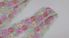 Sari Border Trim, Embroidered Ribbon | Mint Net Fabric | 5cm Wide, 1 Meter, Peach Pink Yellow Green