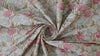 Beige Embroidered Fabric by the yard Sewing Craft Embroidery Wedding Dresses Dolls Bags Theatrical Costumes Curtains Blouses Waistcoats