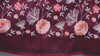 Indian Embroidered Fabric by the yard Sewing DIY Crafting Burgundy Embroidery Wedding Dresses Fabric Costumes Bags Cushion Table Runners