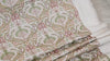 Indian Embroidered Fabric by Yard: Peach, Ivory, Pista Green Viscose
