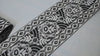 Embroidered Trim, Floral Border Ribbon | Viscose Tulle Base, Ivory Silver Embroidery - 10Cm Wide, 1 Meter