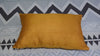 Handmade Marigold Yellow Silk Pillowcase: Dupioni Silk Lumbar Cover
