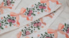 Trim By 1 Meter, Strawberry Bow Embroidered Ribbon | Viscose Fabric | 9cm Wide, Peach Red Green