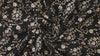 Indian Black Embroidered Fabric by the yard Sewing Crafting Wedding Dress Embroidery Costumes Blouses Mid Length Coats Short Jackets Curtain
