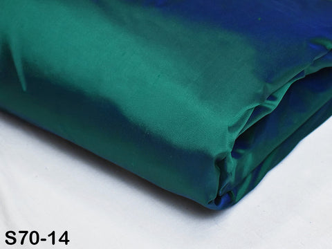 80 gsm Iridescent Green Blue Indian Pure Silk Fabric by the yard Soft Silk Curtains Scarves Costume Apparel Wedding Evening Dresses Dolls