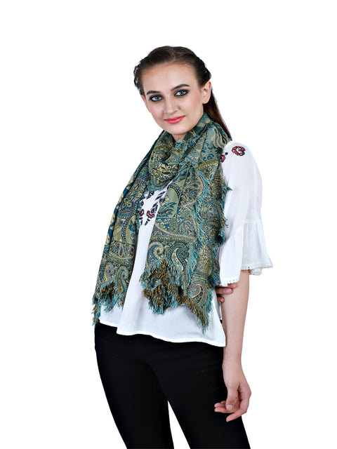 Embellished Women’s Fashion Scarf Autumn Accessory Scarves Long Evening Wrap Indian Rayon Gift for Mom Christmas Birthday Bohemian Stoles