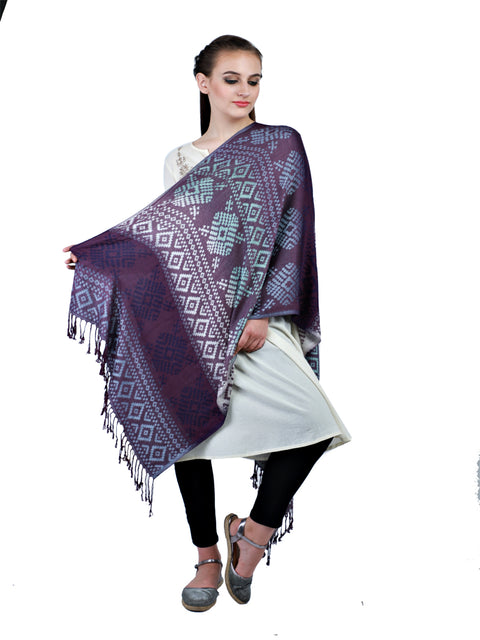 Violet Indian Rayon Long Scarf Women Wedding Accessory Scarves Gift for Her Girlfriend Christmas Birthday Summer Bridesmaid Party Wear Stole