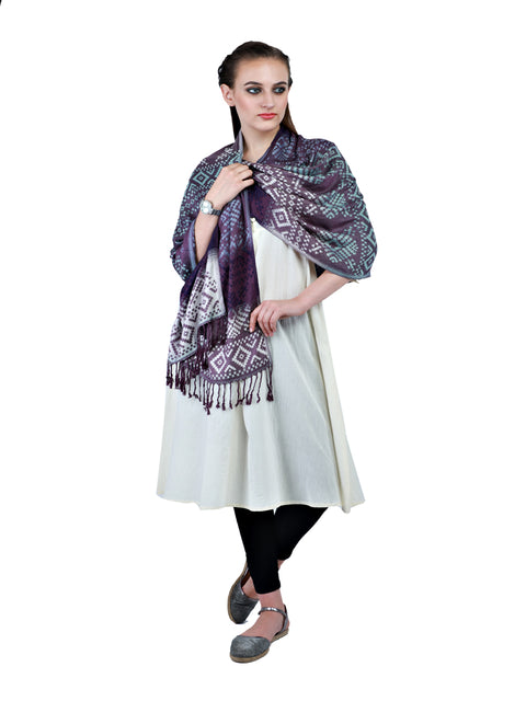 Violet Indian Rayon Long Scarf Women Wedding Accessory Scarves Gift for Her Girlfriend Christmas Birthday Summer Bridesmaid Party Wear Stole