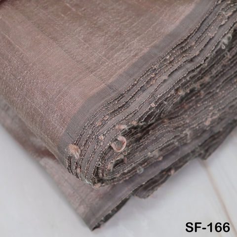 Cedar Brown Pure Dupioni Plain Silk Indian Raw Silk Fabric by the yard Dupion Wedding Evening Dress Pillow Cushion Cover Crafting Sewing