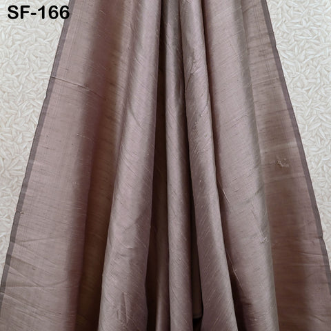 Cedar Brown Pure Dupioni Plain Silk Indian Raw Silk Fabric by the yard Dupion Wedding Evening Dress Pillow Cushion Cover Crafting Sewing