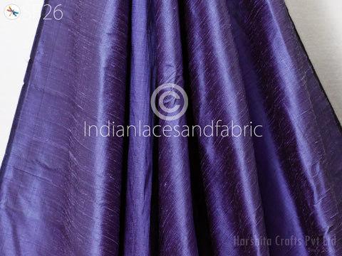 Lavender Black Indian Plain Pure Dupioni Silk Raw Silk Fabric by the Yard Crafting Sewing Wedding Dresses Skirts Silk Pillow Cover Curtains