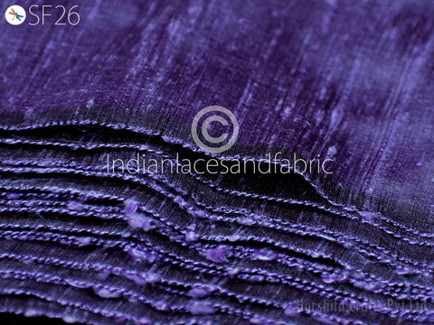 Lavender Black Indian Plain Pure Dupioni Silk Raw Silk Fabric by the Yard Crafting Sewing Wedding Dresses Skirts Silk Pillow Cover Curtains