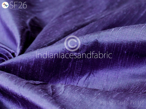 Lavender Black Indian Plain Pure Dupioni Silk Raw Silk Fabric by the Yard Crafting Sewing Wedding Dresses Skirts Silk Pillow Cover Curtains
