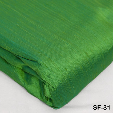 Iridescent Green and Rama Green Pure Dupioni Silk Fabric by Yard Red Wedding Dress Prom Dress Indian Raw Silk Dupion Crafting Sewing Pillow