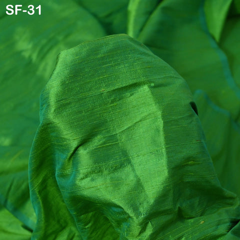 Iridescent Green and Rama Green Pure Dupioni Silk Fabric by Yard Red Wedding Dress Prom Dress Indian Raw Silk Dupion Crafting Sewing Pillow