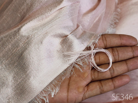 Tissu Dupion Pur Soie Sauvage Rose Poudré au Mètre Robes de Mariée Indiennes Housse de Coussin Rideaux Tentures Coussins Costume Couture Gilet