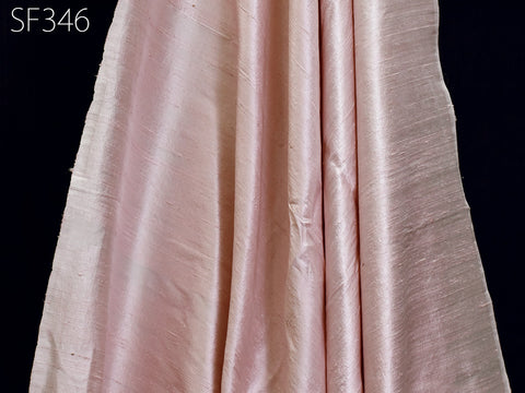 Tissu Dupion Pur Soie Sauvage Rose Poudré au Mètre Robes de Mariée Indiennes Housse de Coussin Rideaux Tentures Coussins Costume Couture Gilet