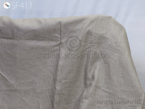 Grey Natural Linen 58'' Extra Wide Pure Linen fabric by the yard Women Summer Dresses Trouser Skirts Crafting Sewing Curtain