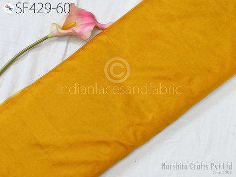 60gsm Indian Honey Yellow Soft Pure Plain Silk Fabric by the yard Wedding Dress Bridesmaids Costume Dress Drapery Home Decor Fabric