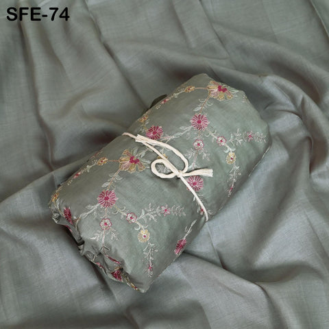 Pure Tussar Silk Embroidery Fabric by the yard Indian Embroidered Raw Silk Wild Natural Handmade Peace Silk Tussah Dresses Material Costumes