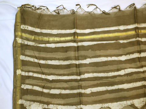 Brown Indian Hand Block Print Chanderi Cotton Scarf Wrap Dupatta Handmade Pareo Printed Bikini Cover Sarong Women Summer Wear Beach Coverup