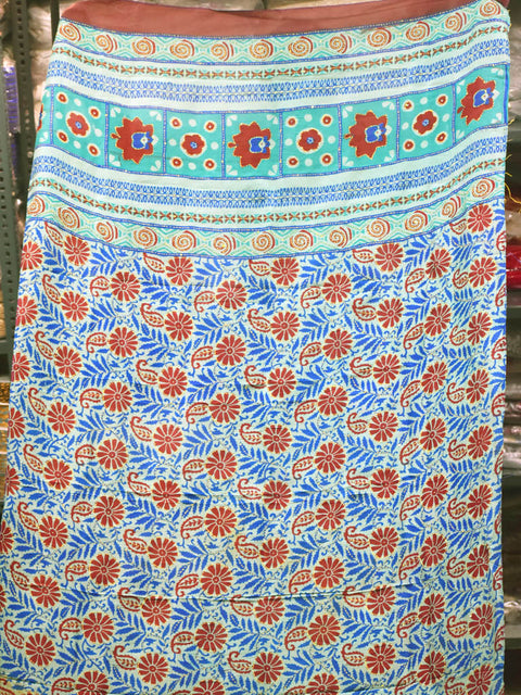 Indian Silk Kantha Stitch Scarves Dupatta Handmade Pareo Printed Bikini Cover Sarong Women Summer Wear Beach Coverup bohemian Gifts Boho