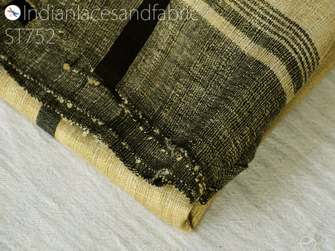 Indian tussar silk dupatta beige blended hand woven silk scarf side loop scarves for women gift for her long stole party wear fashion accessory evening dupatta