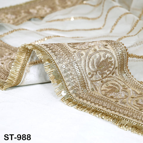 Ivory Dupatta Silk Organza Gotta Patti Dupatta Light Weight Indian Bride Wedding Lehenga Chunni Veil Scarf Festive Dress Gifts for Women