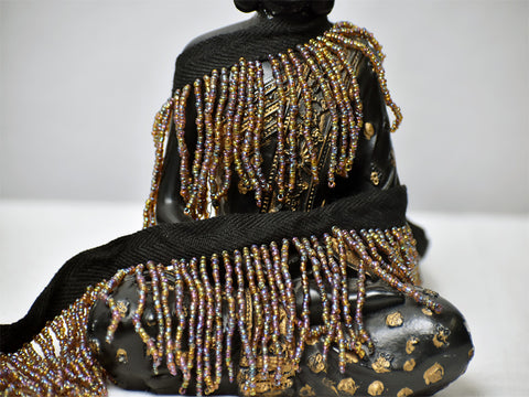 4 yard black beaded fringe trim dupatta making trimmings costumes ribbon fringed lace craft saree decorative edging for curtain accessories beach bag cushion cover wedding tape